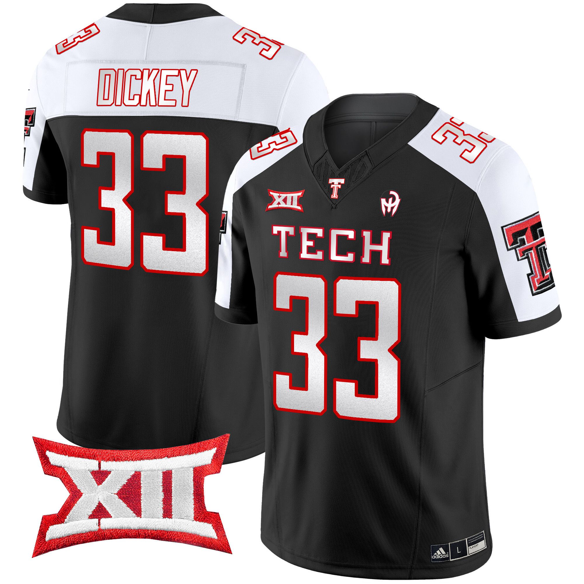 Men Texas Tech Red Raiders #33 Dickey Black 2024 Patrick Mahomes Symbol Vapor Limited NCAA Jersey